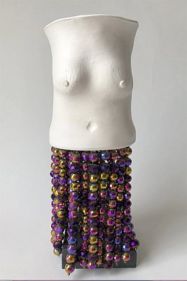 Little Torso With Beads 12"x4"x4"